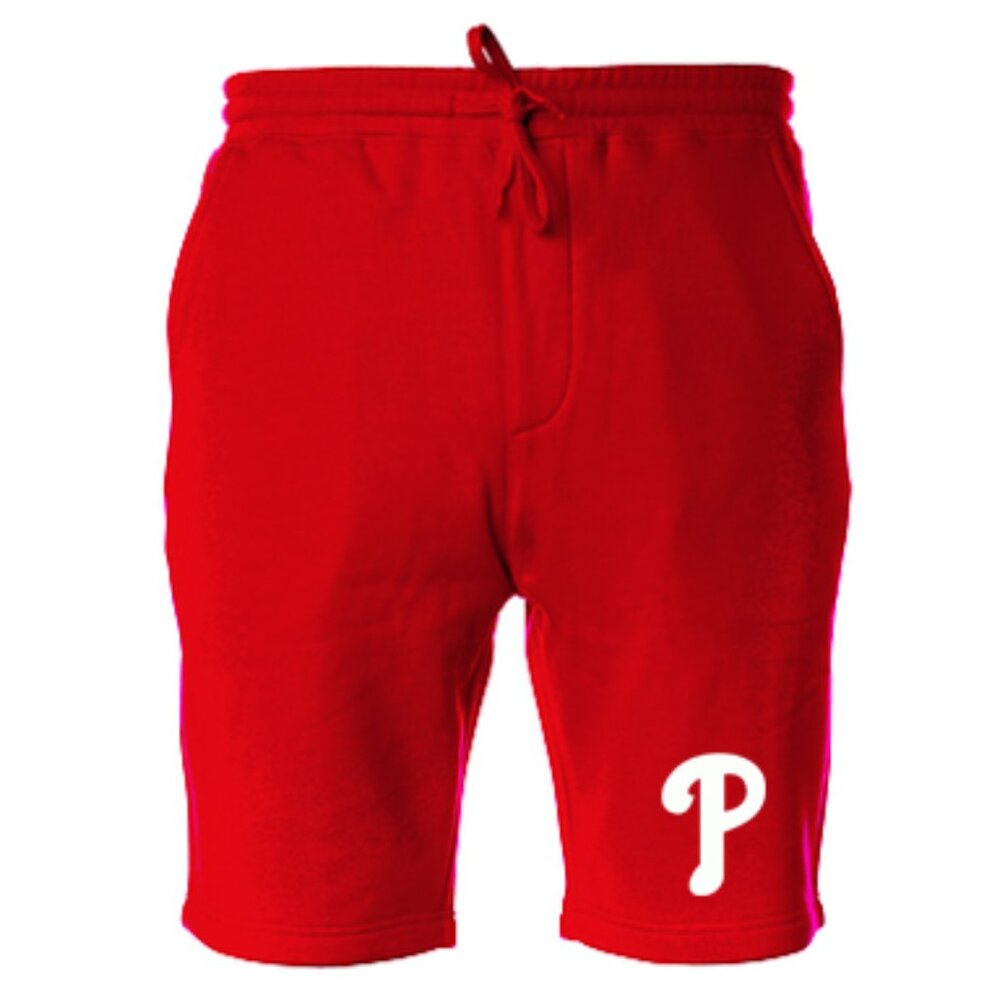 NEW Philadelphia Phillies Color Pop Fleece Sweat Shorts Pants RED